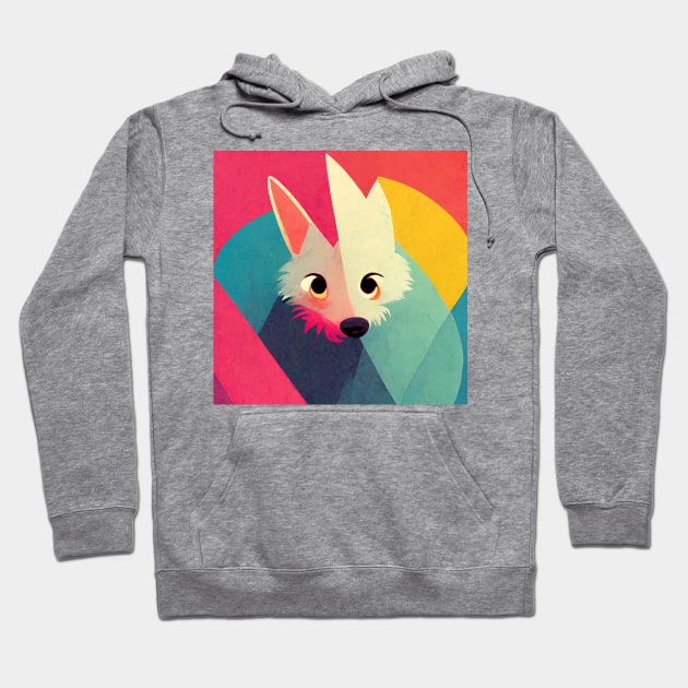 Cute geometric wolf Hoodie by Mad Swell Designs